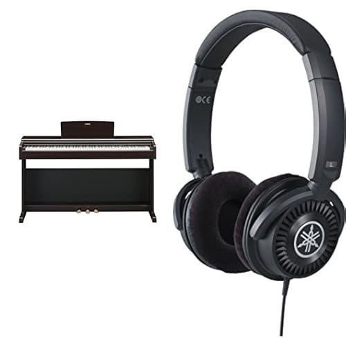 Yamaha ARIUS YDP-145 Digitalpiano — Klassisches und elegantes Heimpiano für Anfänger und Bastler, im Paket mit HPH-150-Kopfhörern