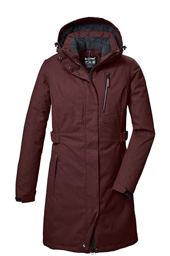 killtec Damen Funktionsparka/Parka mit abzippbarer Kapuze KOW 303 WMN PRK, dunkelweinrot, 42, 41815-000