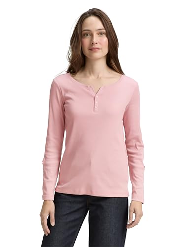 TOM TAILOR Damen 1024036 T-Shirt, 11055-Morning Pink, L