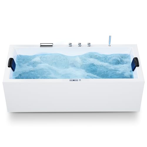 AQUADE Whirlpool Badewanne - Badewanne 200x90 cm - Unikales Whirlpool-Erlebnis nach Ihren Wünschen - Wählen Sie Ihre perfekte Wanne oder Whirlpool -Ihre individuelle Wahl für Wellness zu Hause