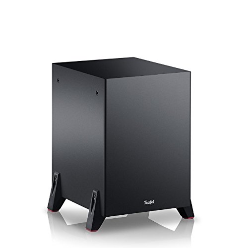 Teufel T 8 Aktiv-Subwoofer, als Frontfire- oder Downfire-Subwoofer, 100 Watt, Bassreflex, Tieftöner 200 mm, Musik Heimkino - Schwarz