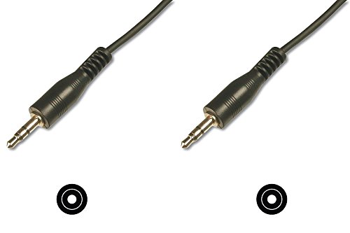 DIGITUS Audio-Anschlusskabel - 3,5mm Klinke auf 3,5mm Klinke - AUX-Kabel - Stereo-Kabel - 1,5m - schwarz - für Stereoanlagen, Heimkino, Soundbar, Computer