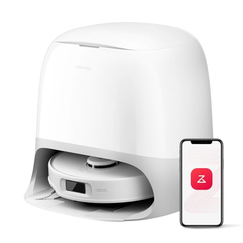 roborock Qrevo Curv S5X Saugroboter mit Wischfunktion Absaugstation, Dual Anti-Tangle-System, 18.500 Pa Saugkraft, 75°C Heißwasser-Moppwäsche, Intelligente Schmutzerkennung, All-in-One-Dock (Weiß)