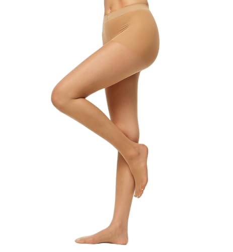 Nur Die Goodbye Laufmaschen 20 DEN Strumpfhose verhindert Laufmaschen transparente Fein-Strumpfhose matte Optik Damen, mandel, S