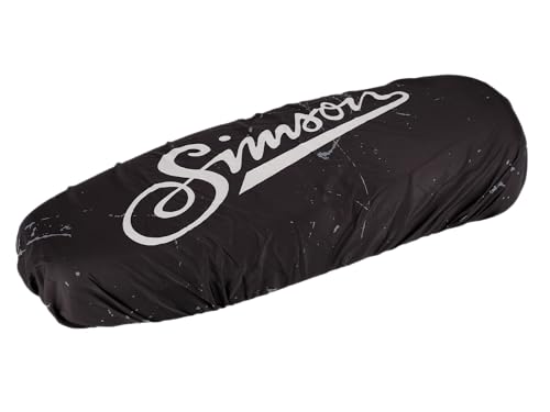 Regenhaube für Sitzbank Motiv: Simson (Logo alt), Used Look