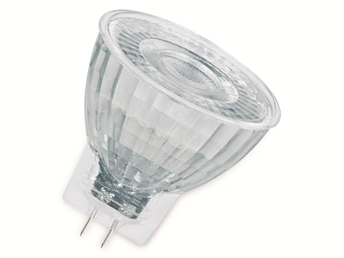 OSRAM MR11 LED Reflektorlampe mit GU4 Sockel, Warmweiss (2700K), Glas Spot, 4,20W, Ersatz für 35W-Reflektorlampe, LED STAR MR11 12 V, Warmweiß