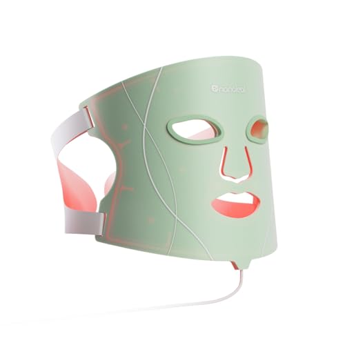 Nanolef LED Licht Gesichtsmaske – 7 modi, wiederaufladbare Rotlicht Face mask mit RGB & NIR-LEDs & Qaulity Silikon, 5-10 Min täglich