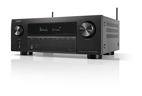 Denon AVR-X2800H 7.2-Kanal AV-Receiver, Dolby Atmos, DTS:X, 6 HDMI Eingänge und 2 Ausgänge, 8K HDMI, HEOS Built-in, Bluetooth, WLAN, AirPlay 2, Alexa kompatibel - Schwarz