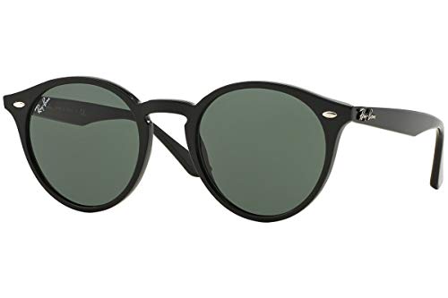 Ray-Ban Herren Rb 2180 Sonnenbrille, Schwarz (Gestell: schwarz, Gläser: grau-grün 601/71), Medium (Herstellergröße: 51)