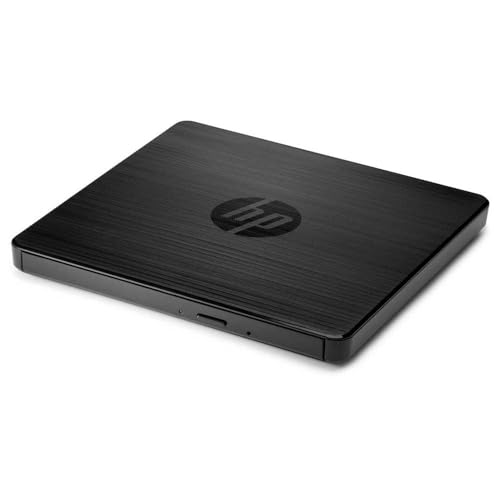 HP Externes USB-DVD-RW-Laufwerk – tragbares CD/DVD-Laufwerk mit 8X DVD- und 24X CD-Brenngeschwindigkeit, USB-A, Plug & Play, kompatibel mit Windows, macOS & ChromeOS, Schwarz