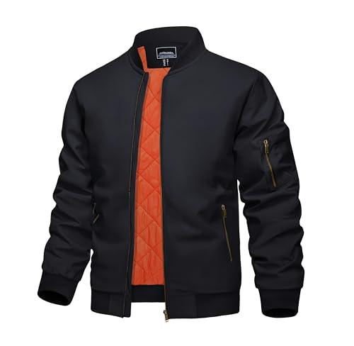 KEFITEVD Jacke für Männer Fleece Bomberjacke Relax Fit Midweight Sportswear Jacke Herren Windbreaker Jacken Warme Wintermäntel