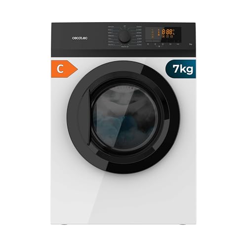 Cecotec Wärmepumpentrockner 7kg Bolero DressCode Dry 7200V C, klasse C, Abluftsystem, 15 Prog, Automatisches Trocknen, Einfaches Bügeln, Kindersicherung, Verzögerter Start, Bidirektionale Drehung