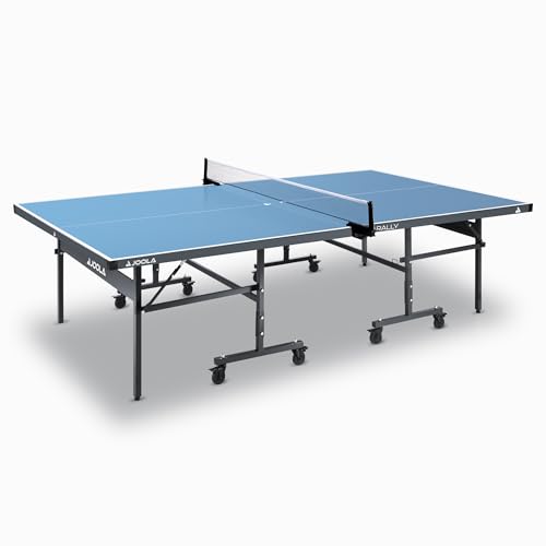 JOOLA Tischtennisplatte Outdoor Rally - Profi Tischtennistisch 6 MM Aluminium-Verbundoberfläche Wetterfest - Klappbares Untergestell - Schneller Aufbau