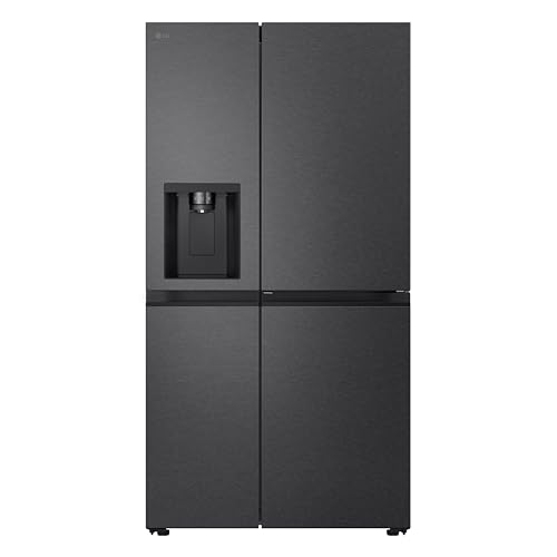 LG Electronics GSJC41EPPE Side by Side Kühlschrank mit Door-in-Door Funktion | kein Festwasseranschluss nötig | Modern Flat Door | Essence Matte Black