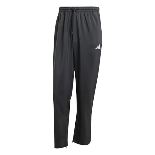 adidas Herren Essentials SMALL Logo Stanford Pant Open Hem, Black/White, 3XL