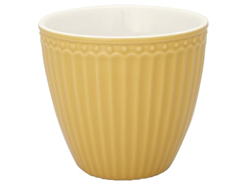 GreenGate - Tasse, Latte Cup - Alice - Porzellan - Honey Mustard - 300 ml