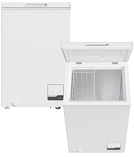 PKM Gefriertruhe BGT100D | 99 Liter | Tiefkühltruhe | Weiß | EEK: D | 54,5 cm Breite | inkl. Drahtkorb | freistehend | 4 **** Gefrierfach | Eistruhe