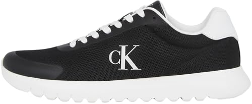 Calvin Klein Herren Runner Sneaker Eva Mesh mit Logo, Schwarz (Ck Black/Bright White), 43