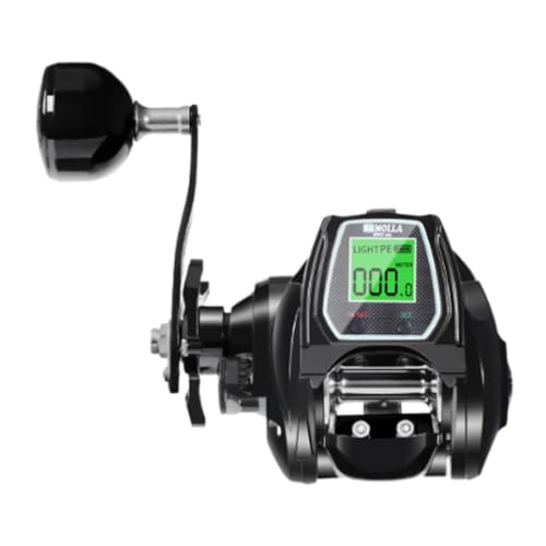 Milageto Elektrische Angelrolle, Baitcastingrolle, leichte, Glatte Süßwasser-/Salzwasser-Angelrolle, Verhältnis 6,4:1, elektronische Baitcaster-Angelrolle, Linke Hand