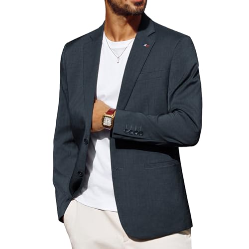 PJ PAUL JONES Herren Anzugjacke Regular Fit Sakko Sportlich Modern Freizeit Blazer für Business Hochzeit (2XL, Dunkelblau)