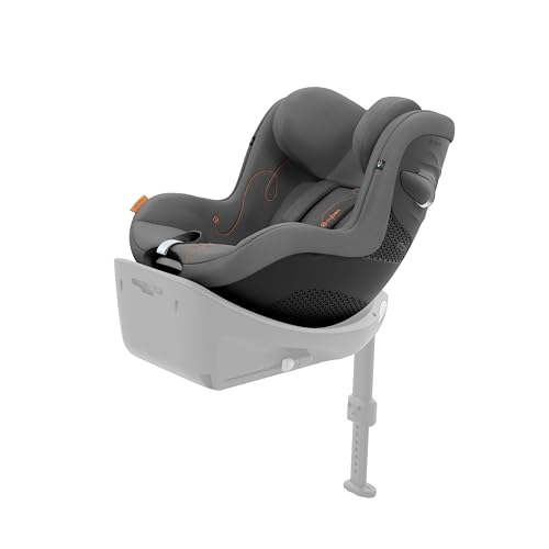 CYBEX Gold Kinder-Autositz Sirona G i-Size Comfort, Ohne Base, Ab ca. 3 Monaten bis 4 Jahre, Max. 19 kg, 61 - 105 cm (Ab Geburt / 40 cm mit Neugeboreneneinlage), Lava Grey