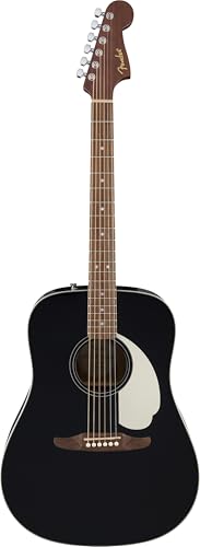 Fender California Standard Redondo™ Akustikgitarre, Fichtendecke, Elfenbein-Schlagbrett, Schwarz