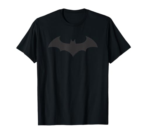 Batman Grey Hush Logo T Shirt T-Shirt