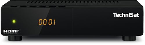 TechniSat HD-S 210 – Kompakter HD Satellitenreceiver (DVB-S/S2, HDMI, USB Mediaplayer, vorinstallierte Sender, Sleeptimer, Fernbedienung) Schwarz