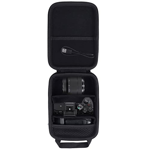 Aenllosi Harte Hülle Tasche für Sony Alpha 7 II III IV 7R-V spiegellose Digitalkamera, schwarz (Nur Tasche)