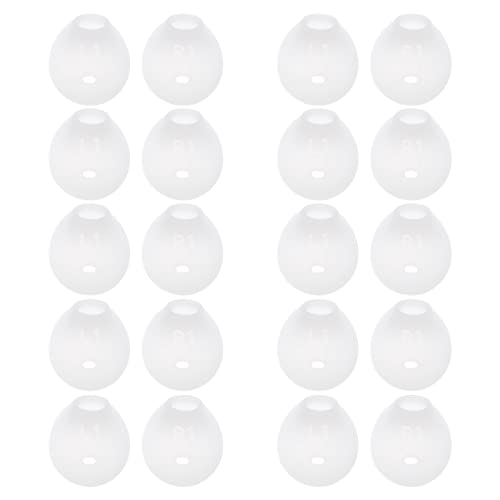EMSea 20 Stück Kopfhörer Ohrstöpsel Ersatz Kompatibel mit Samsung Galaxy S6/ S6 Edge/ S7/ S7 Edge Kopfhörer Silikon Ohrstöpsel Weiß