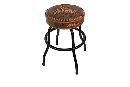Ortega Guitars gepolsterter Stage Hocker – für Bühne, Bar, Studio, Showroom – 61cm Höhe – Vintage Brown (OBS24V2)