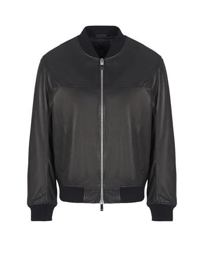 Armani Exchange A|X Herrenjacke aus Leder mit Details aus Stoff XM000104AF10500 8058997276726 -, Schwarz (uc001), M