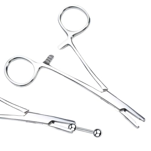 MCTNCT 3mm Piercing Zange,Piercing Kugel Aufdreher für Piercings Werkzeug Zubehör für Kugeln,Piercing Werkzeug Offnen Und Wechseln Von Ohr Lippe Bauchnabel Zunge Nasen Augenbrauen Piercings