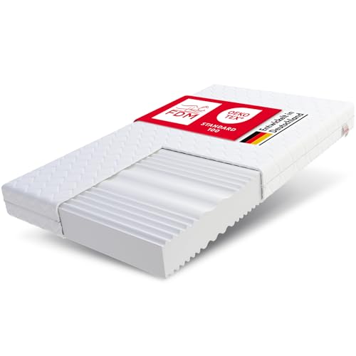 FDM Matratze 120x200 cm Härtegrad H3 H4 Höhe 14 cm Kaltschaummatratze Doppelseitige Rollmatratze HR-Schaum 7 Komfortzonen mit Hypoallergenem Waschbarem Jersey Bezug Oeko-Tex Verdura Max