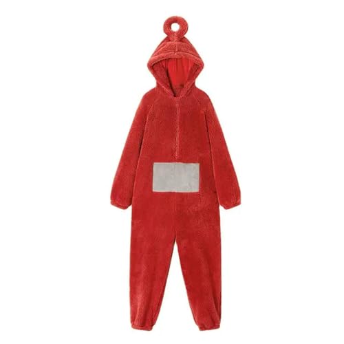 cutecool Halloween Overall Kostüm Onesie Pyjamas Unisex Tier One-Piece Kostüm Homewear Nachtwäsche Party-rot-XL-Teletubbies