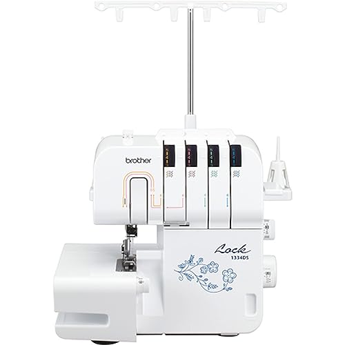 Brother 1334DS (Exklusive Edition) Overlock Nähmaschine mit Differentialtransport, Overlockmaschine, 10 Nähprogramme, Freiarm, Weiß