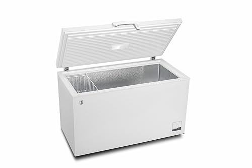 METRO Professional Gefriertruhe GHF2300, 300 L, 95 W, Tiefkühltruhe, 1 Korb, Türschloss, Temperaturalarm, Rollen, Weiß