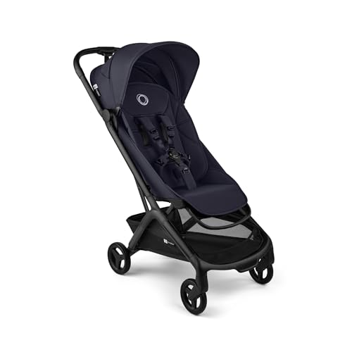 Bugaboo Butterfly 2 Reisebuggy, leicht und kompakt, Handgepäckgröße, faltbarer Reise-Kinderwagen mit Liegefunktion, einhändig faltbar, großer Untergestellkorb, ab 6 Monaten bis 4 Jahre, Deep Indigo