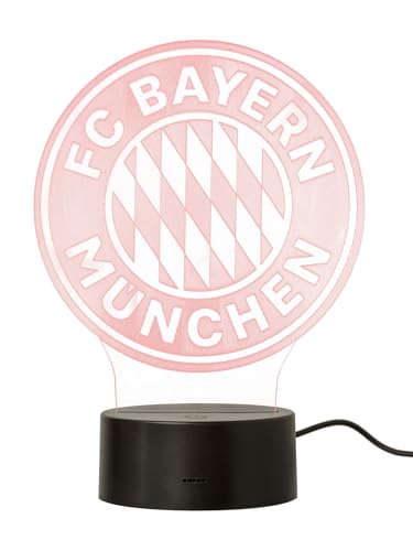 FC Bayern München LED-Logo I Nachtlicht I Lampe I Rot I Fußball