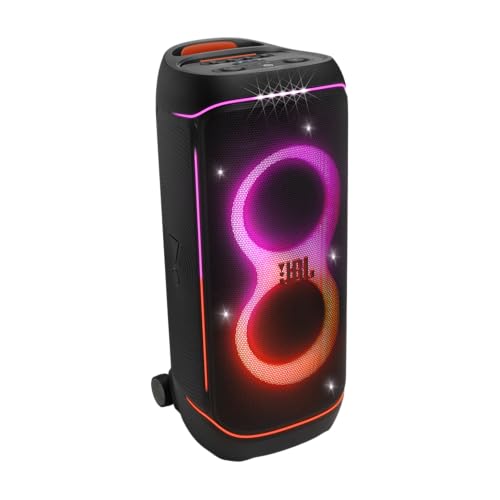 JBL PartyBox 720 Kabelloser Bluetooth-Partylautsprecher mit dynamischer Lichtshow, 15 Stunden Spielzeit, IPX4-spritzwassergeschützt, JBL Pro Sound & Auracast Multi-Speaker-Verbindung, Schwarz