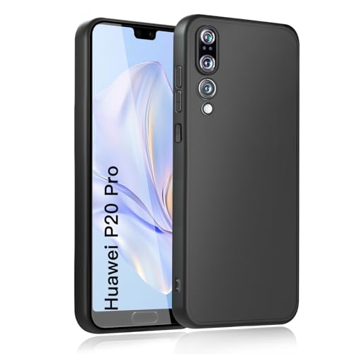 wsiiroon Handyhülle für Huawei p20 pro Hülle, Stoßfest Kratzfest, Anti-Fingerabdruck, Anti-Rutsch Fallschutz Schutzhülle, Anti-Öl, Unterstützt kabelloses Laden für Huawei p20 pro Case (Schwarz)