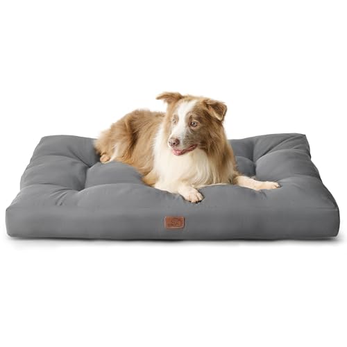 BEDSURE Hundekissen große Hunde waschbar - 111x89cm hundematratze XXL für große, mittelgroße Hunde Outdoor gepolstert Hundematte grau in 10cm Höhe, groß XL Hundebett für Haustiere