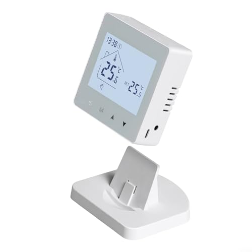 Smartes Thermostat für Kombikessel, WiFi-Thermostat funktioniert mit -Alexa, -Google Home, unterstützt Programmierer/Sprache/APP-Fernsteuerung der intelligenten Heizung