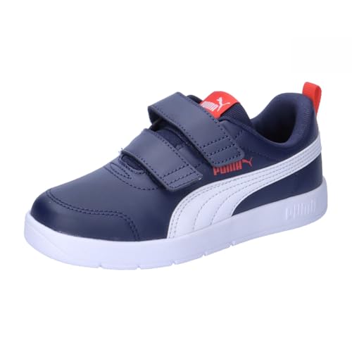 PUMA Unisex Kinder Courtflex V3 V Ps Sneaker, Puma Navy Puma White Puma Red, 31 EU