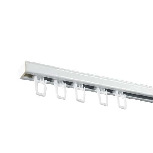 SN DECO GROUP SN DECO - Objektschiene RS Set 1 läufig weiß 150cm vorgebohrt, Innenlauf, Vorhangschiene