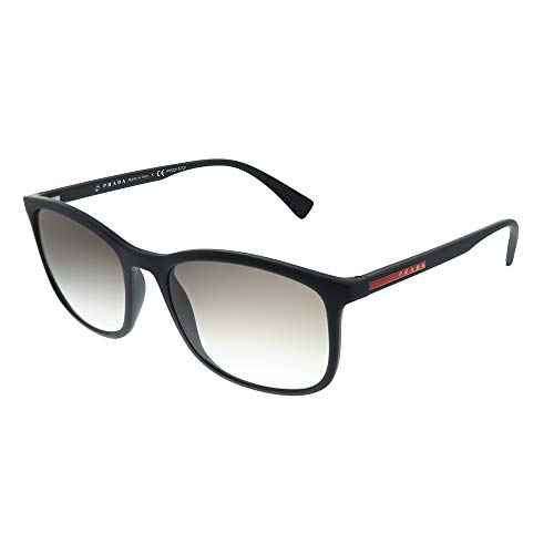 PRADA SPORT Herren 0PS01TS DG00A7 56 Sonnenbrille, Schwarz (Black Rubber/Greygradient)
