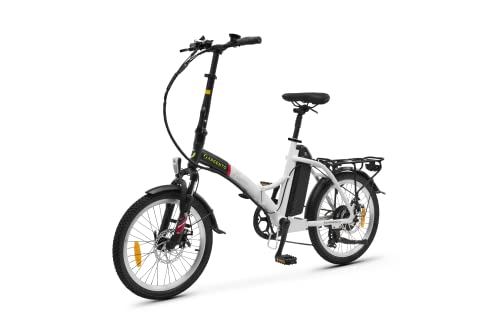 Argento Piuma Elektrofahrrad, 250W Motor, 374WH Batterie, Faltrad, Reichweite bis zu 70 Km, 20-Zoll Rad Größe, Weiß