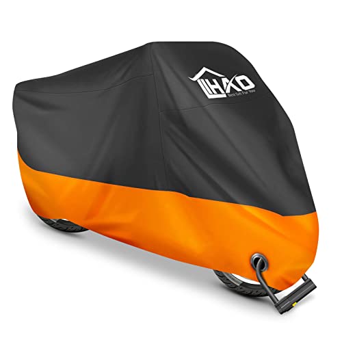 LIHAO Motorrad Abdeckplane Outdoor Wasserdicht Motorradabdeckung Motorradgarage Motorroller Abdeckung Winddicht Mit Aufbewahrungstasche 245x105x125 cm Motorrad Zubehör