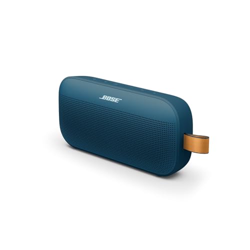 Bose SoundLink Flex Tragbarer Bluetooth-Lautsprecher (2. Gen.), Tragbarer Außen-Lautsprecher mit naturgetreuem Klang, bis zu 12 Stunden Akkulaufzeit, staubdicht und wasserdicht, Dämmerungsblau