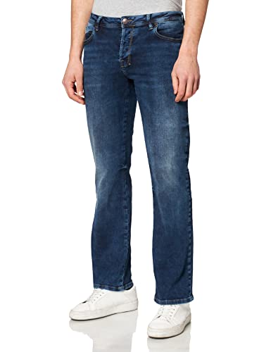 LTB Jeans Herren Jeans Bootcut Roden - Low Waist Herren Bootcut Jeans mit Knopfleiste und Stretch - Roden Blue Lapis WASH Jeanshose Blau 33W / 34L